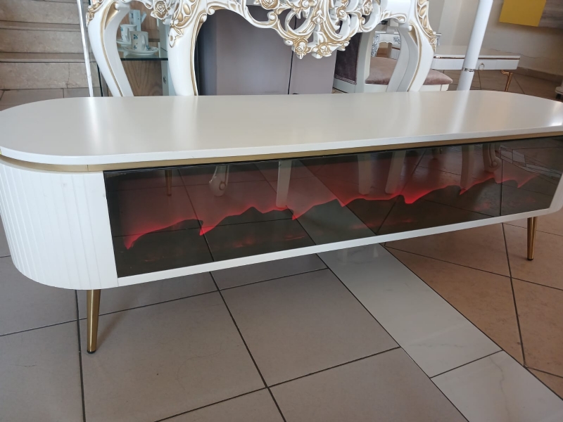 Tavoline televizori me oxhak dekorativ, Tavoline televizori me material MDF, Tavoline televizori me kembe hekuri,   Tavoline televizori ne Tirane, Tavoline televizori ne Kamez, Tavoline televizori ne Vore